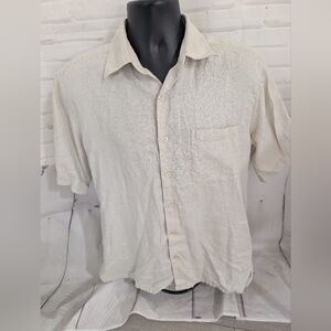 Visitir Casual Cream Button Down Shirt